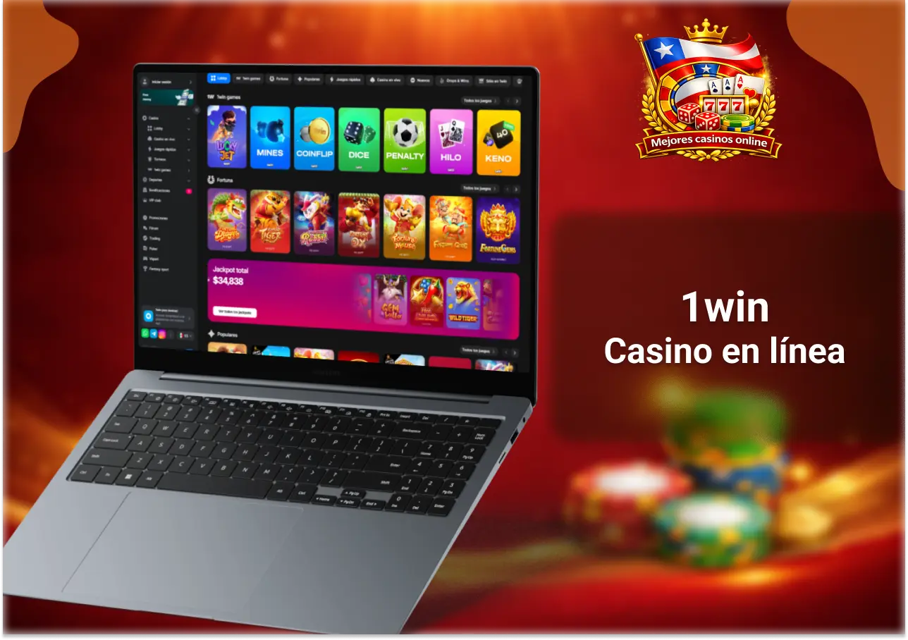 1win casino online en Chile con tragamonedas populares y juegos de casino en vivo